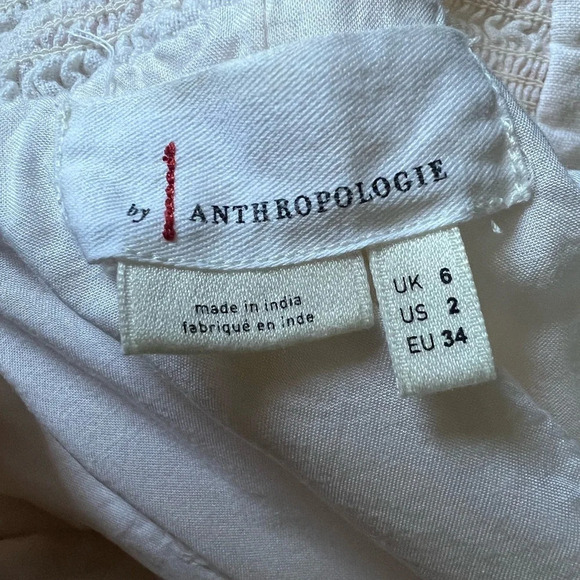 Anthropologie Islander Embroidered Crop Pants Vacation Resortwear | Size 2 - Picture 9 of 9